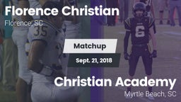Matchup: Florence Christian vs. Christian Academy  2018