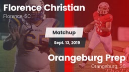 Matchup: Florence Christian vs. Orangeburg Prep  2019