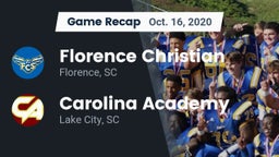 Recap: Florence Christian  vs. Carolina Academy  2020