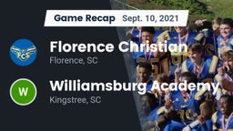 Recap: Florence Christian  vs. Williamsburg Academy  2021