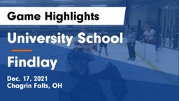 University School vs Findlay  Game Highlights - Dec. 17, 2021