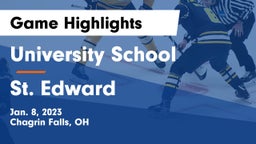 University School vs St. Edward  Game Highlights - Jan. 8, 2023