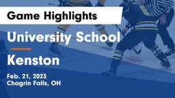 University School vs Kenston Game Highlights - Feb. 21, 2023