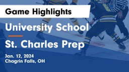 University School vs St. Charles Prep Game Highlights - Jan. 12, 2024