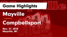 Mayville  vs Campbellsport  Game Highlights - Nov. 27, 2018