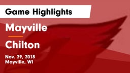 Mayville  vs Chilton  Game Highlights - Nov. 29, 2018