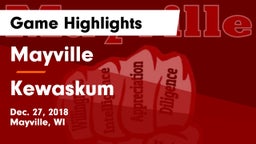Mayville  vs Kewaskum  Game Highlights - Dec. 27, 2018