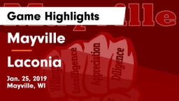 Mayville  vs Laconia  Game Highlights - Jan. 25, 2019