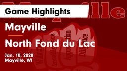 Mayville  vs North Fond du Lac  Game Highlights - Jan. 10, 2020