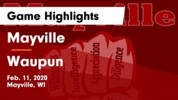 Mayville  vs Waupun  Game Highlights - Feb. 11, 2020
