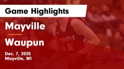 Mayville  vs Waupun  Game Highlights - Dec. 7, 2020
