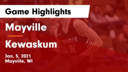 Mayville  vs Kewaskum  Game Highlights - Jan. 5, 2021