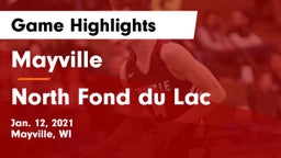 Mayville  vs North Fond du Lac  Game Highlights - Jan. 12, 2021