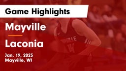 Mayville  vs Laconia  Game Highlights - Jan. 19, 2023