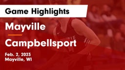 Mayville  vs Campbellsport  Game Highlights - Feb. 2, 2023