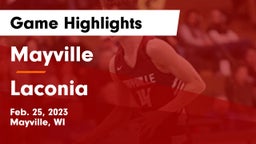 Mayville  vs Laconia  Game Highlights - Feb. 25, 2023