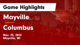 Mayville  vs Columbus  Game Highlights - Nov. 25, 2023