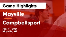 Mayville  vs Campbellsport  Game Highlights - Jan. 11, 2024