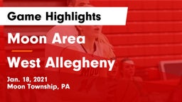 Moon Area  vs West Allegheny  Game Highlights - Jan. 18, 2021