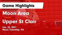Moon Area  vs Upper St Clair Game Highlights - Jan. 25, 2021
