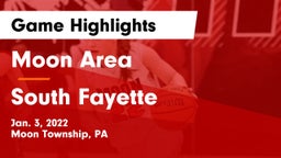 Moon Area  vs South Fayette  Game Highlights - Jan. 3, 2022