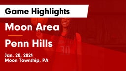 Moon Area  vs Penn Hills  Game Highlights - Jan. 20, 2024