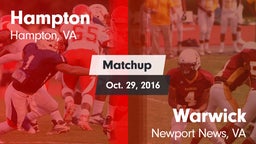 Matchup: Hampton  vs. Warwick  2016