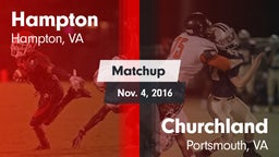 Matchup: Hampton  vs. Churchland  2016