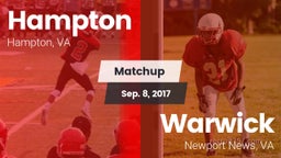 Matchup: Hampton  vs. Warwick  2017