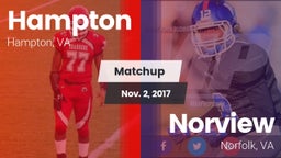 Matchup: Hampton  vs. Norview  2017