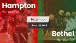 Matchup: Hampton  vs. Bethel  2018