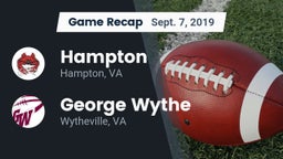 Recap: Hampton  vs. George Wythe  2019