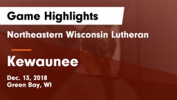 Northeastern Wisconsin Lutheran  vs Kewaunee  Game Highlights - Dec. 13, 2018