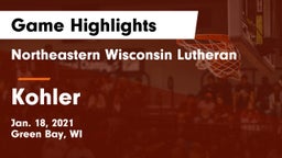 Northeastern Wisconsin Lutheran  vs Kohler  Game Highlights - Jan. 18, 2021