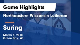 Northeastern Wisconsin Lutheran  vs Suring Game Highlights - March 3, 2018