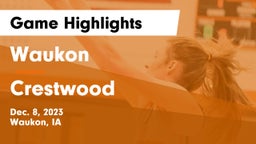 Waukon  vs Crestwood  Game Highlights - Dec. 8, 2023