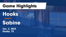 Hooks  vs Sabine  Game Highlights - Jan. 2, 2024