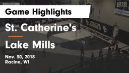 St. Catherine's  vs Lake Mills  Game Highlights - Nov. 30, 2018