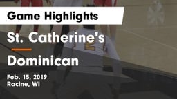 St. Catherine's  vs Dominican  Game Highlights - Feb. 15, 2019