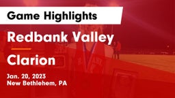 Redbank Valley  vs Clarion  Game Highlights - Jan. 20, 2023