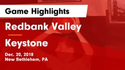 Redbank Valley  vs Keystone   Game Highlights - Dec. 20, 2018
