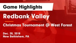 Redbank Valley  vs Christmas Tournament @ West Forest  Game Highlights - Dec. 28, 2018