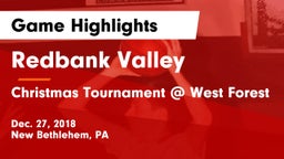 Redbank Valley  vs Christmas Tournament @ West Forest  Game Highlights - Dec. 27, 2018