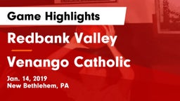 Redbank Valley  vs Venango Catholic  Game Highlights - Jan. 14, 2019