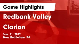 Redbank Valley  vs Clarion Game Highlights - Jan. 21, 2019