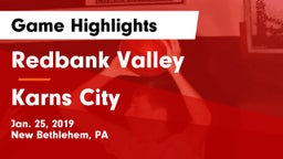 Redbank Valley  vs Karns City  Game Highlights - Jan. 25, 2019