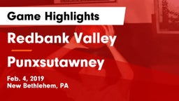 Redbank Valley  vs Punxsutawney  Game Highlights - Feb. 4, 2019
