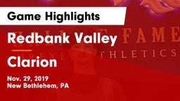 Redbank Valley  vs Clarion  Game Highlights - Nov. 29, 2019