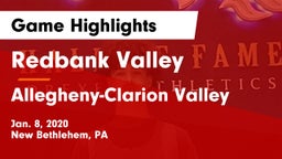 Redbank Valley  vs Allegheny-Clarion Valley  Game Highlights - Jan. 8, 2020