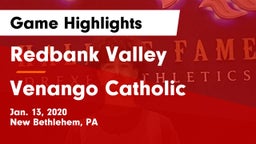 Redbank Valley  vs Venango Catholic Game Highlights - Jan. 13, 2020